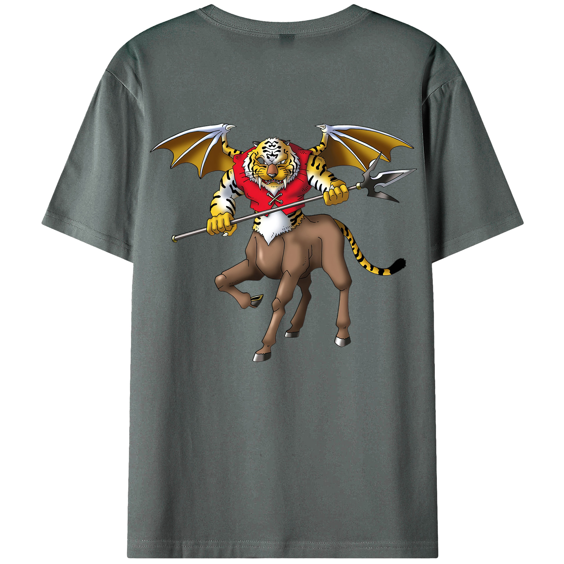（画像用） ドラゴンクエスト Doragon Kuesuto Dragon Quest 綿100％ メンズ半袖Tシャツ（バックプリント） 通気性